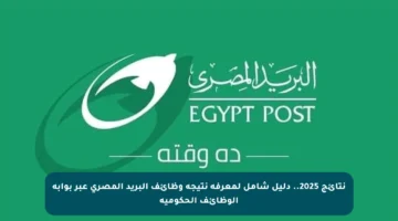 نتائج 2025.. دليل شامل لمعرفة نتيجة وظائف البريد المصري عبر بوابة الوظائف الحكومية
